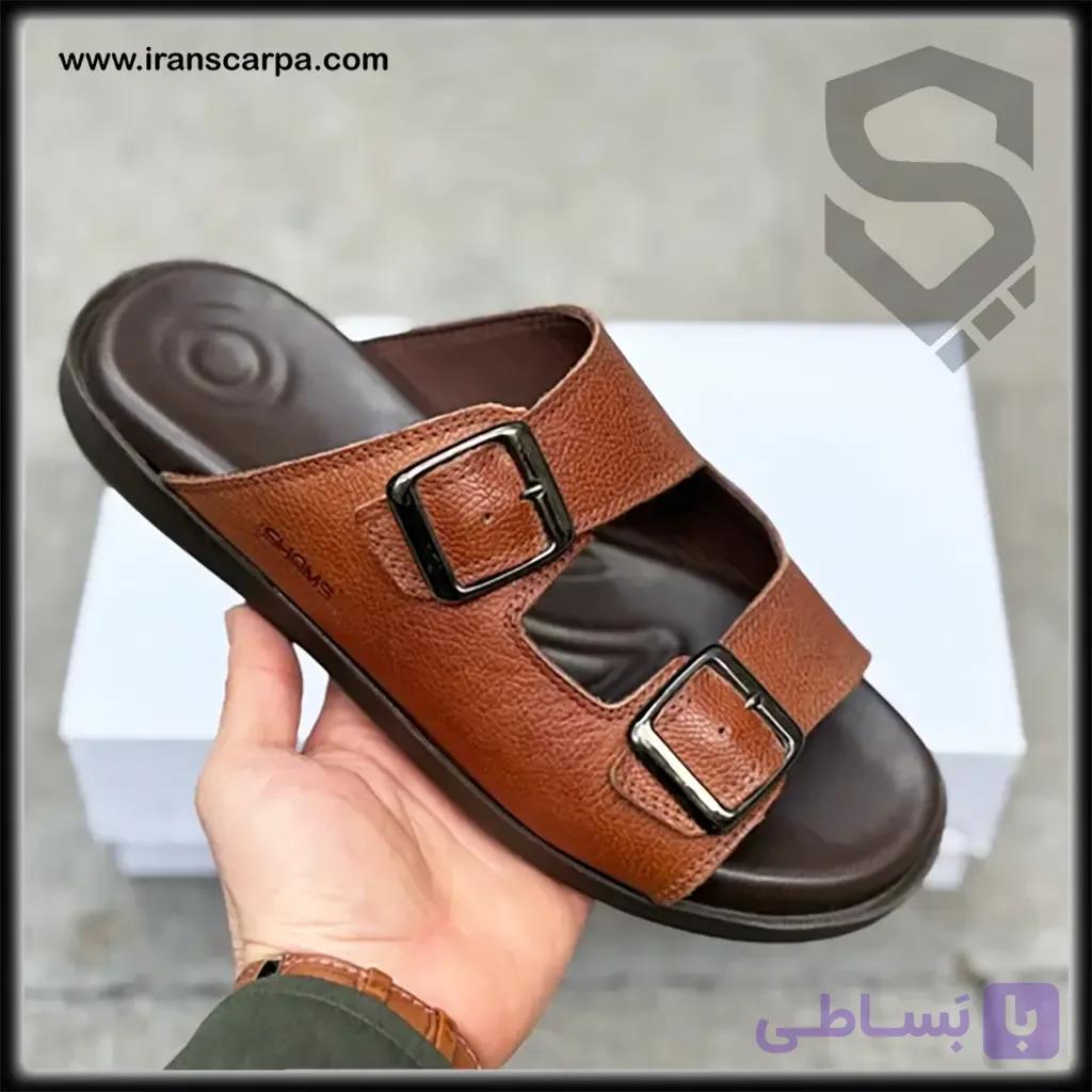صندل چرم مردانه مدل آرون — تصویر 1