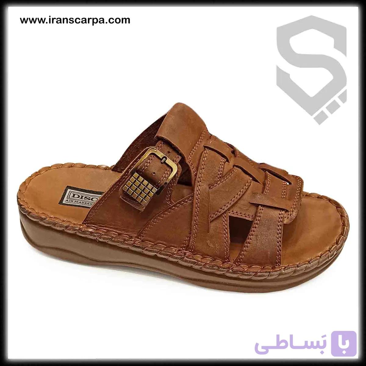 صندل مردانه چرم طبیعی مدل والدو — تصویر 1