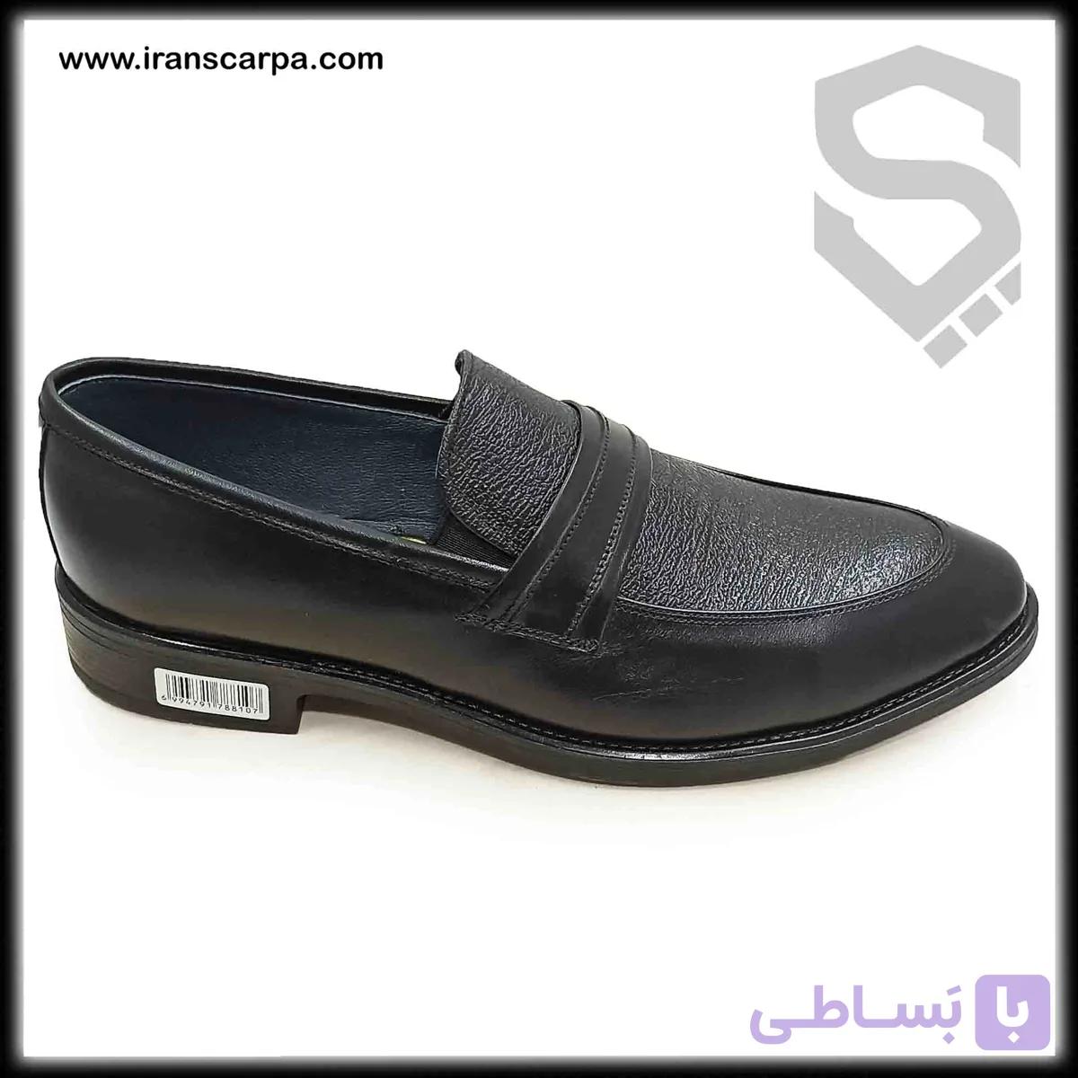 کفش چرم مردانه رسمی مدل تامائو ساده — تصویر 1