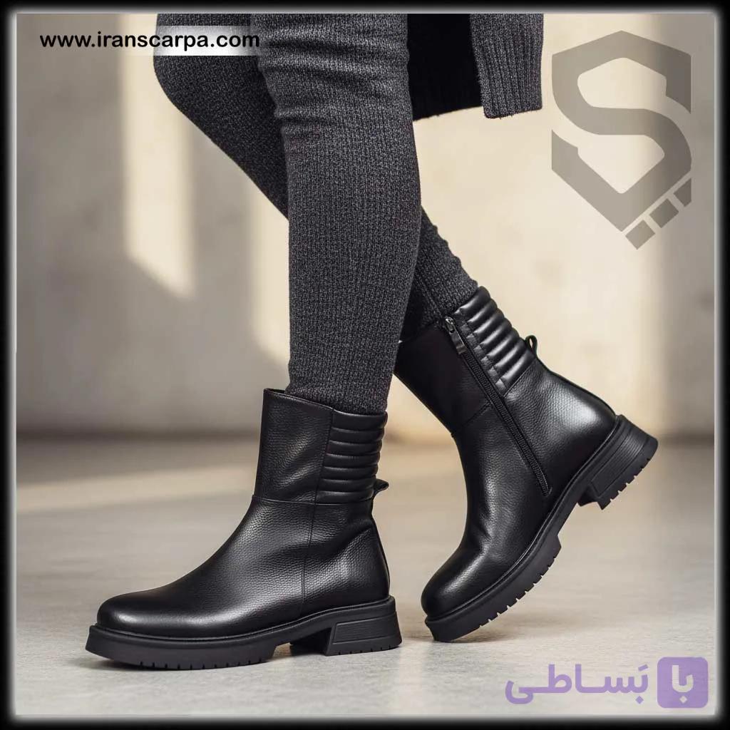 بوت چرم زنانه مدل نیوا — تصویر 1
