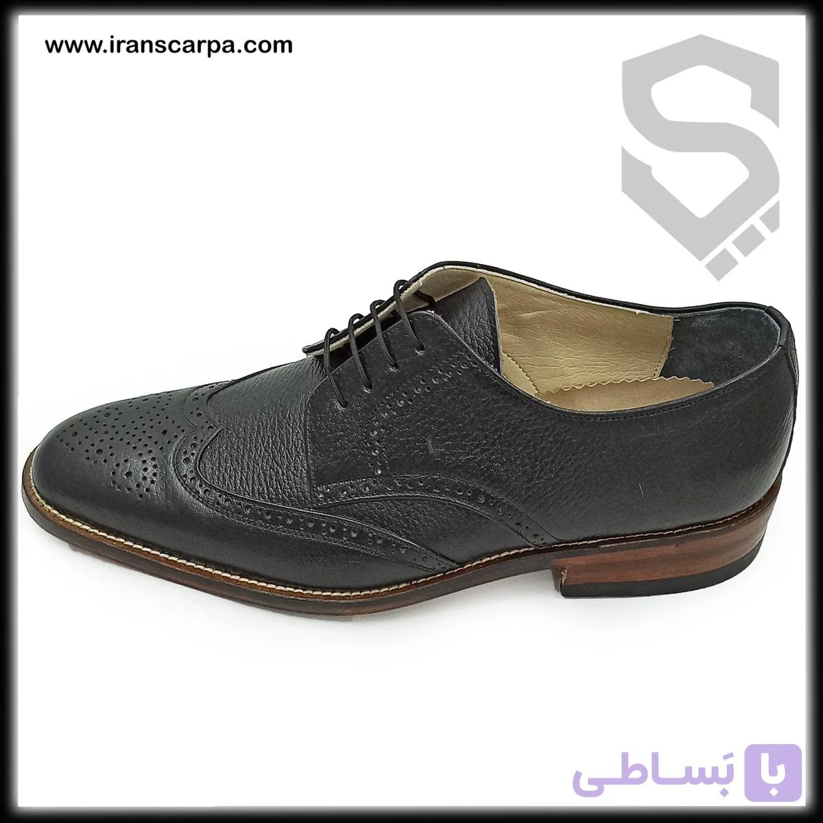 کفش دست دوز چرم مردانه مدل هنری — تصویر 1