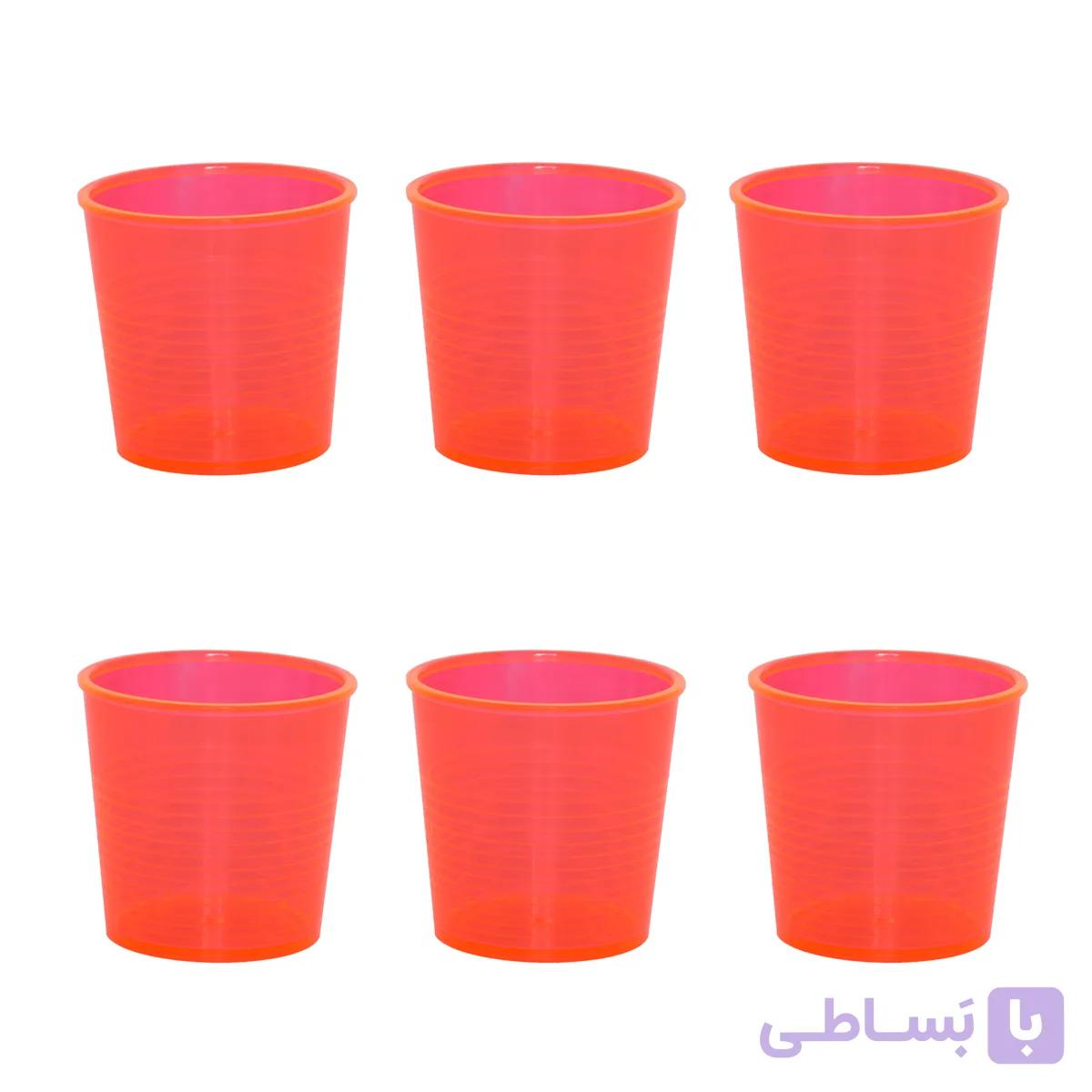استکان یکبار مصرف آریسام مدل خطی مجموعه 6 عددی — تصویر 1