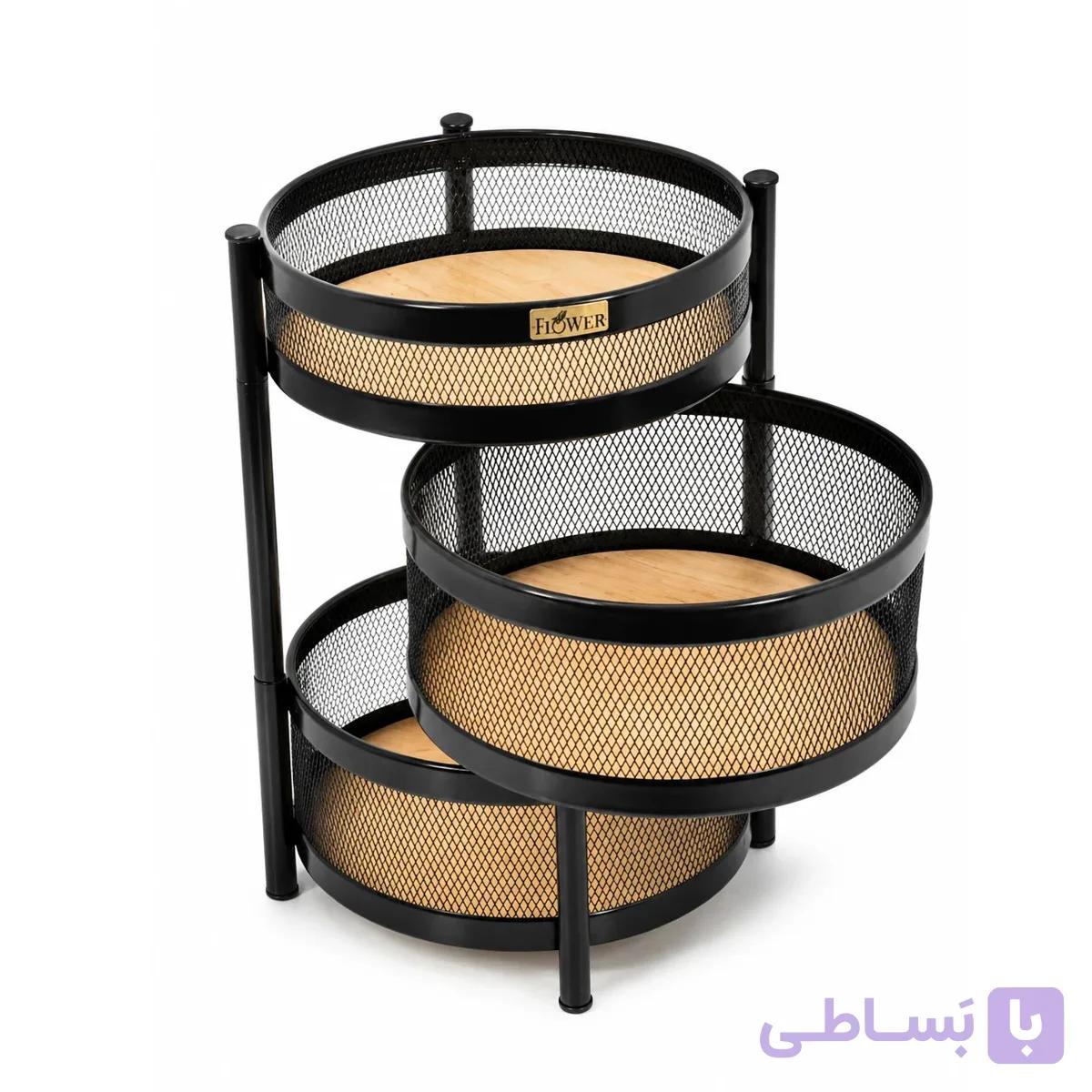 سبد سیب زمینی و پیاز فلاور مدل گرد کد 2/5 طبقه
