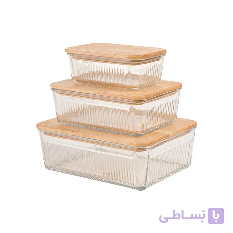 ظرف نگهدارنده لیمون مدل مستطیل کد 2211 بسته 3 عددی — تصویر 1