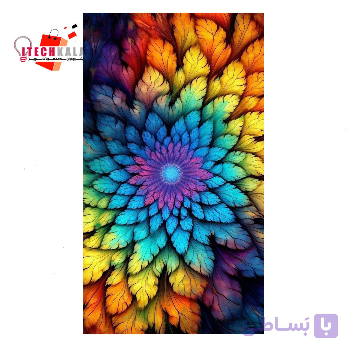 برچسب کاغذی پشت چسبدار طرح شیشه هفت رنگ کد 5