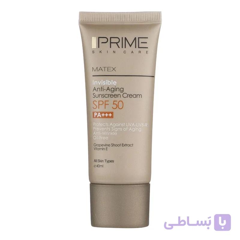 کرم ضد آفتاب جوان کننده SPF50 پریم — تصویر 1