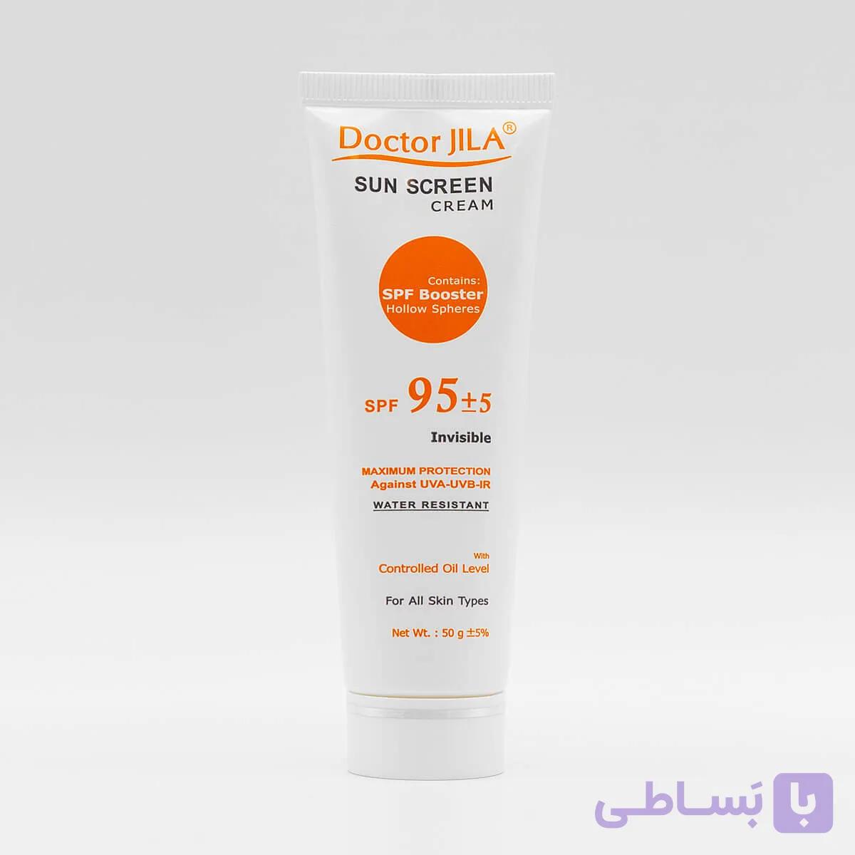 کرم ضدآفتاب SPF95 دکتر ژیلا بی رنگ — تصویر 1