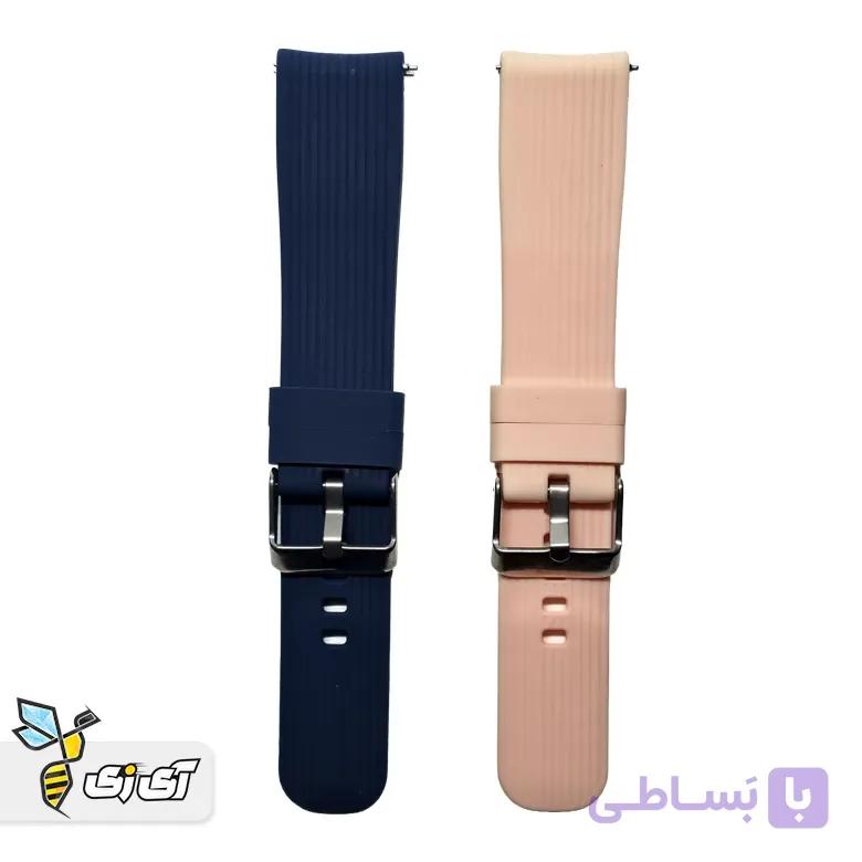 بند ساعت سیلیکونی ۲۰ میلی‌متری طرح دار مدل S15 — تصویر 1