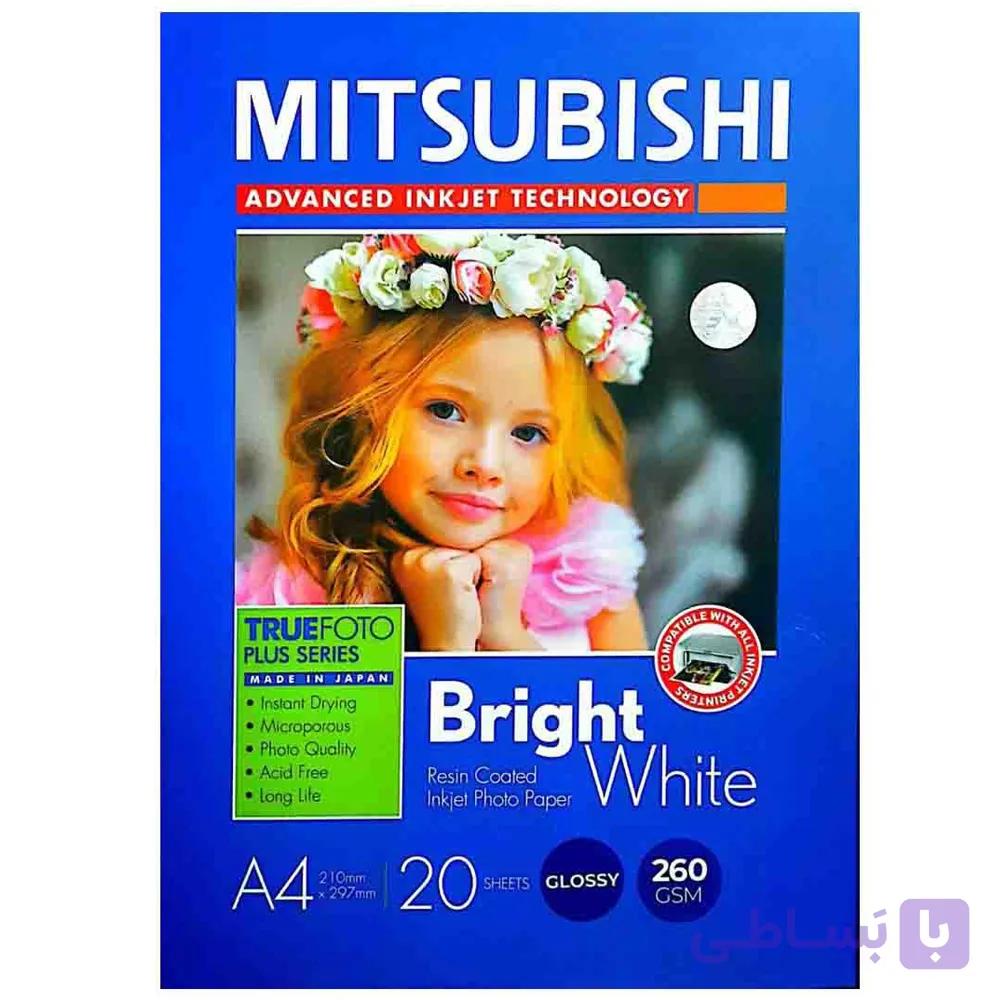 کاغذ A4 میتسوبیشی براق 260 گرم 20 عددی (MITSUBISHI PAPER A4 GLOSSY 260 gr 20 SHEETS)