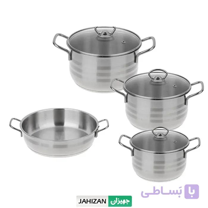 سرویس قابلمه استیل 7 پارچه دستی لوکس