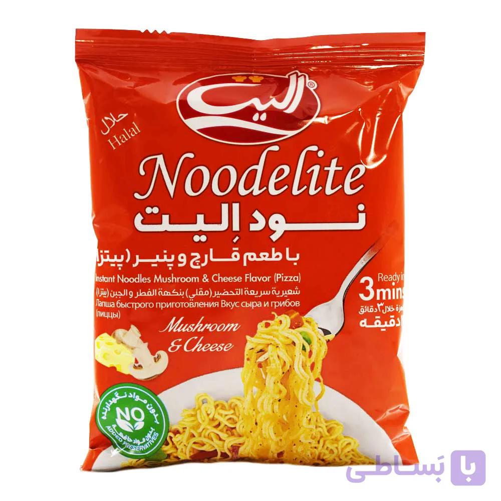 نودل فوری نودالیت NOODELITE با طعم قارچ و پنیر (پیتزا) وزن 75 گرم