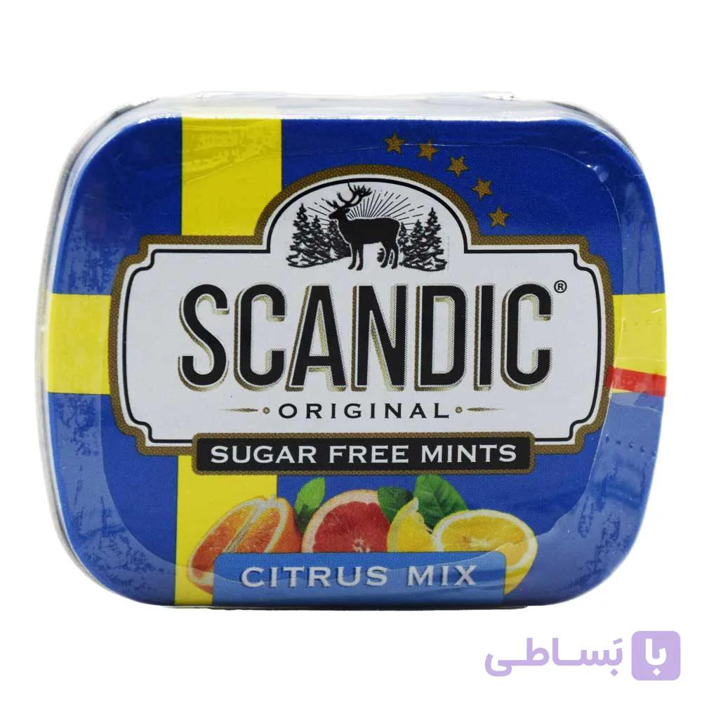 خوش بو کننده دهان اسکاندیک SCANDIC اصل روسیه با طعم مرکبات وزن 14 گرم