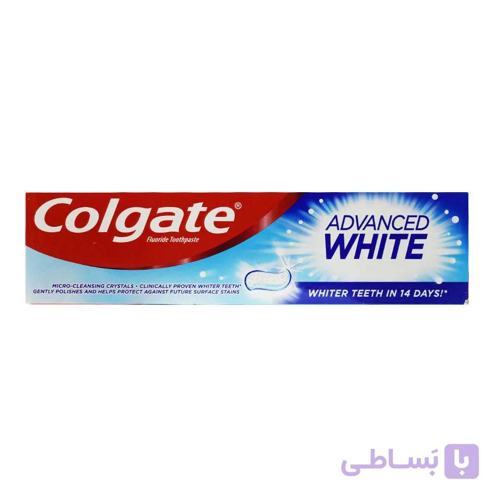 خمیر دندان کلگیت COLGATE اصل وارداتی مدل Advanced White حجم 100 میلی لیتر
