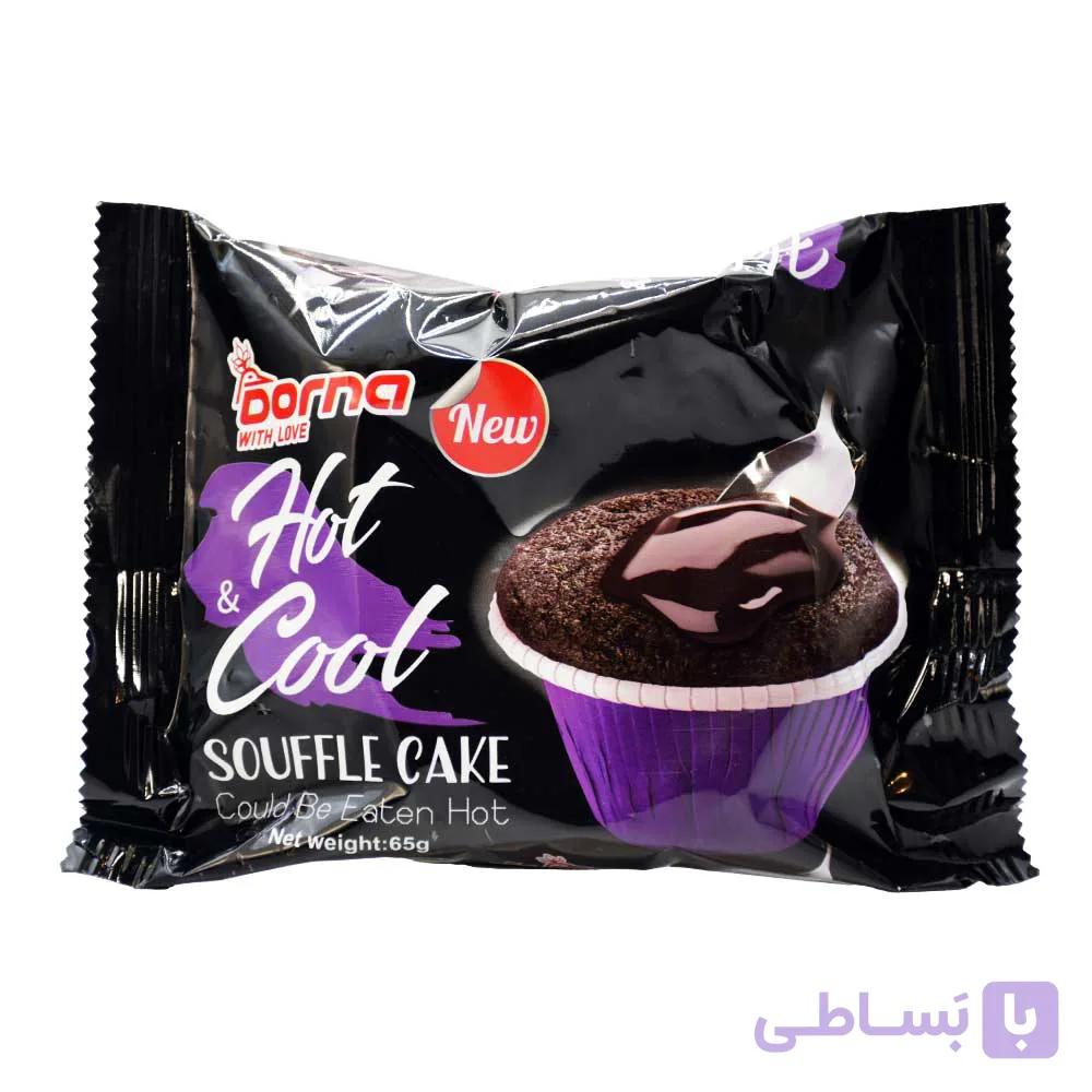 کیک براونی کاسه ای درنا DORNA با مغز کرم کاکائو وزن 65 گرم