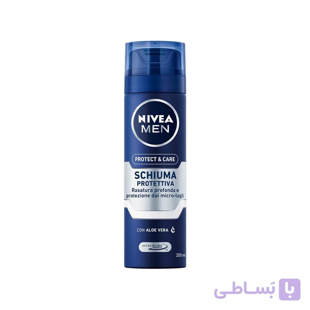 فوم اصلاح نیوآ NIVEA اصلی آلمان مدل Protect and Care حجم 200 میلی لیتر — تصویر 1