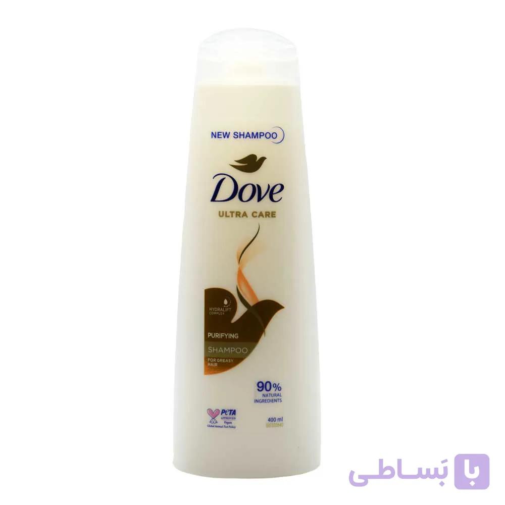 شامپو داو DOVE مدل Purifying مخصوص مو های چرب حجم 400 میلی لیتر
