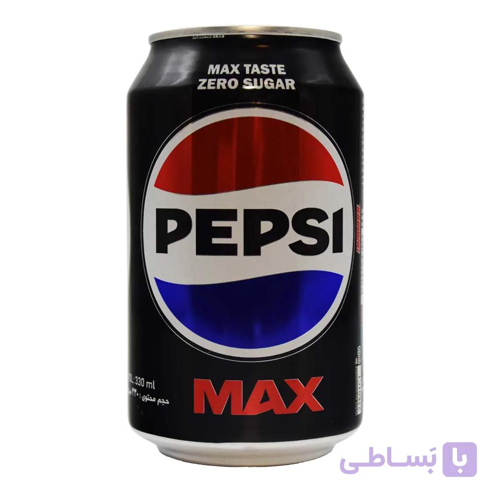 نوشابه بدون قند پپسی PEPSI مکس حجم 330 میلی لیتر