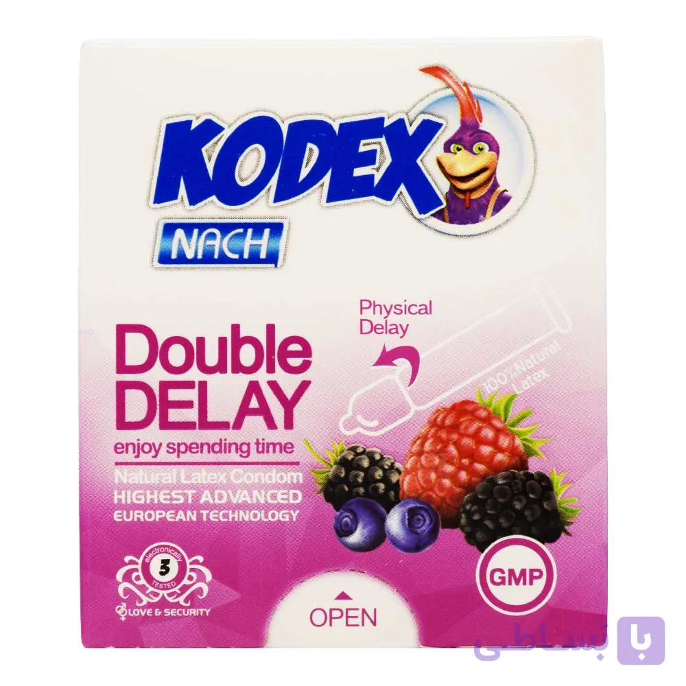 کاندوم کدکس KODEX مدل Double Delay بسته 3 عددی