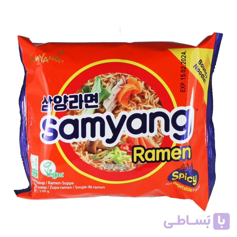 نودل بسته ای سامیانگ SAMYANG اصل کره جنوبی مدل Ramen Spicy بسته 120 گرمی