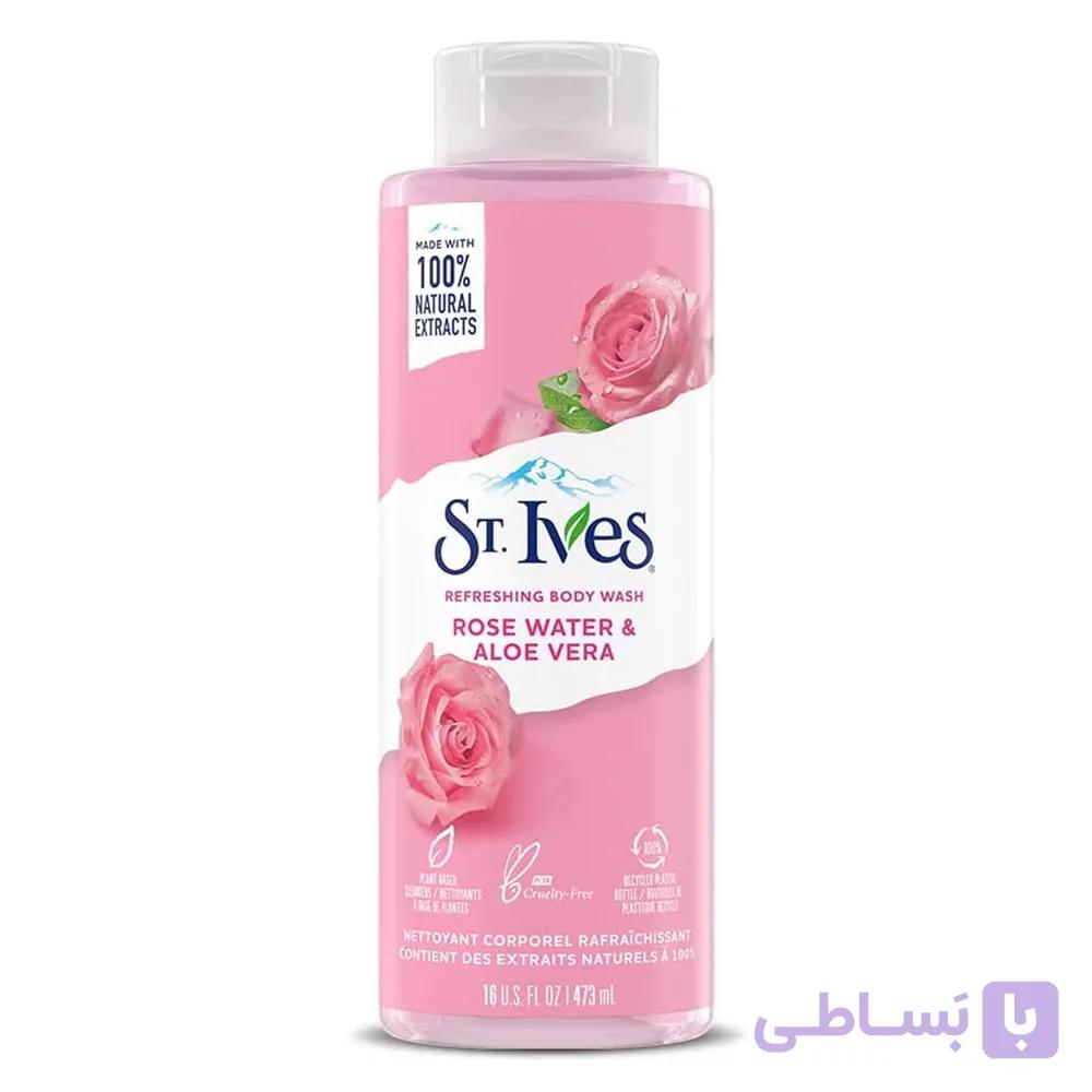 شامپو بدن سینت ایوز ST.IVES اصل آمریکا با رایحه رز و آلوئه ورا حجم 473 میلی لیتر
