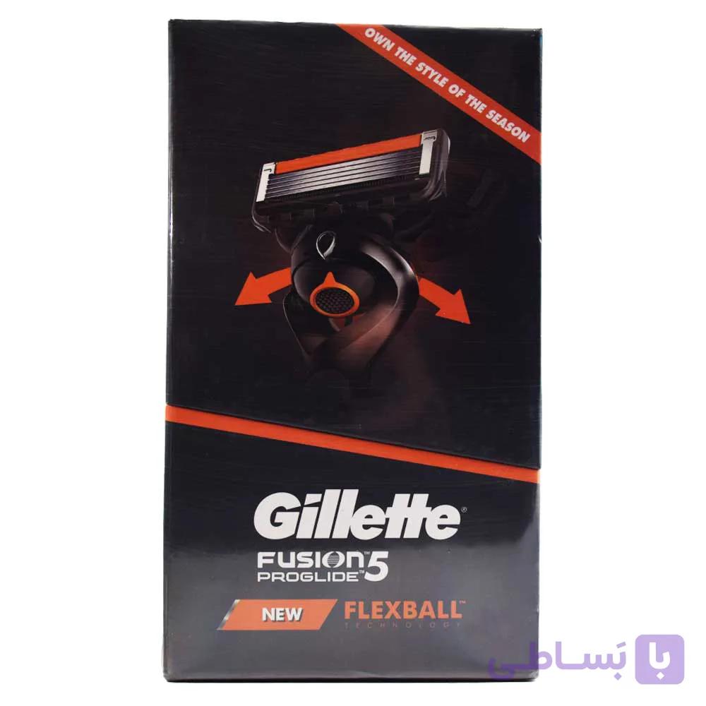 پک هدیه آقایان ژیلت GILLETTE فیوژن فایو پروگلاید به همراه 4 یدک — تصویر 1