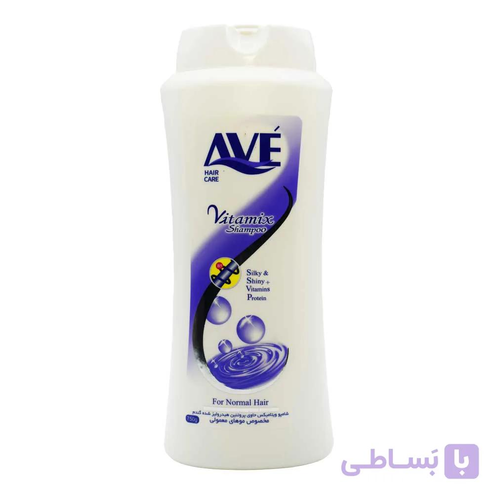 شامپو صدفی ویتامیکس اوه AVE مخصوص موهای معمولی وزن 750 گرم