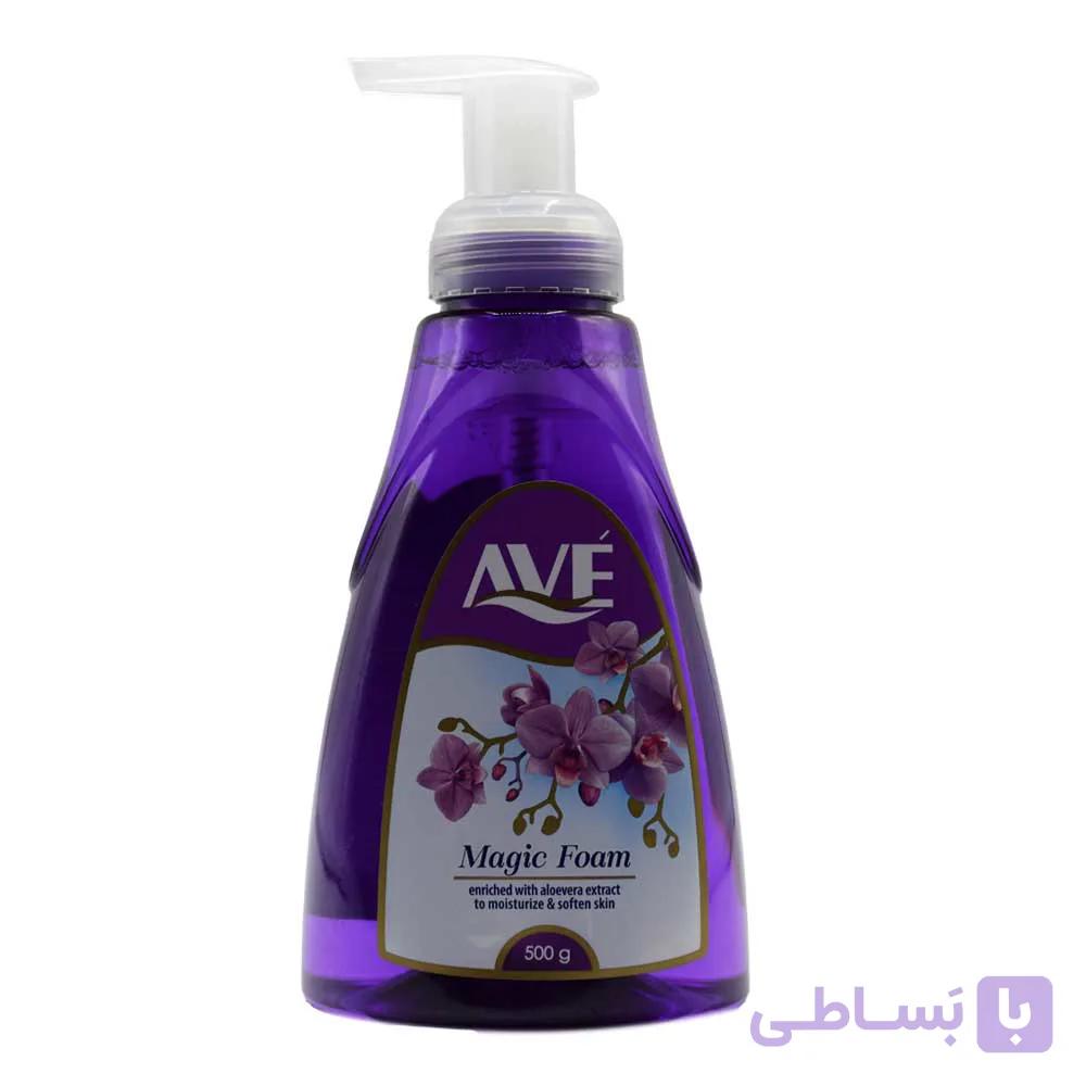 فوم دستشویی مرطوب کننده اوه AVE با رایحه ارکید حجم 500 میلی لیتر