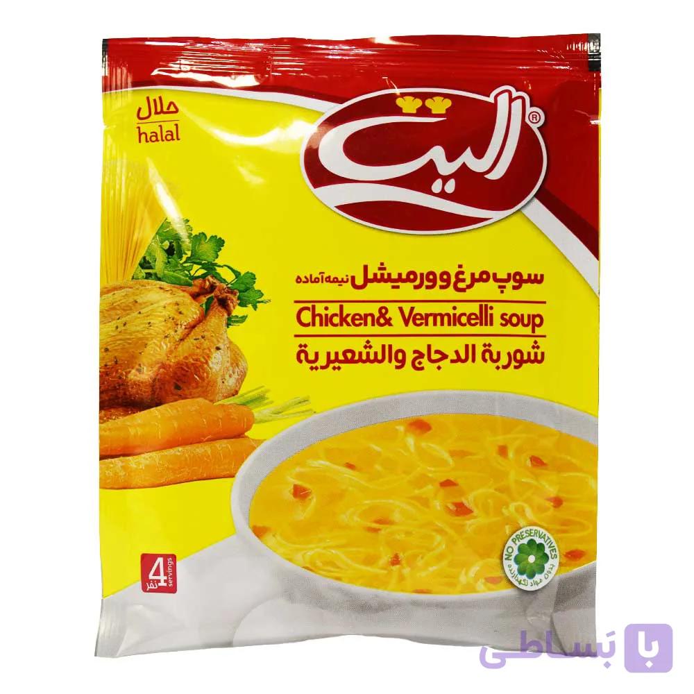 سوپ مرغ و ورمیشل آماده الیت ELITE وزن 70 گرم