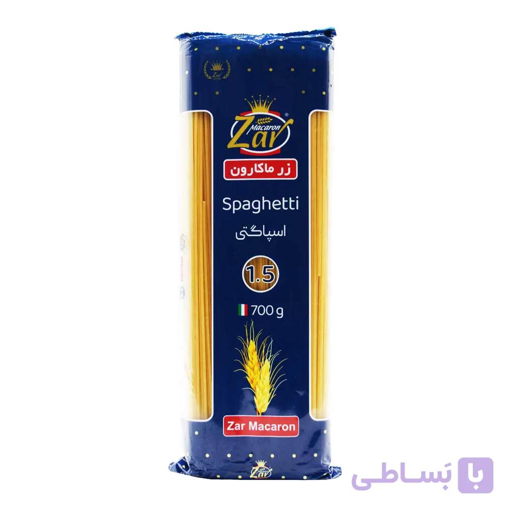 ماکارونی زر ماکارون ZAR MAKARON مدل اسپاگتی با قطر 1.7 وزن 700 گرم