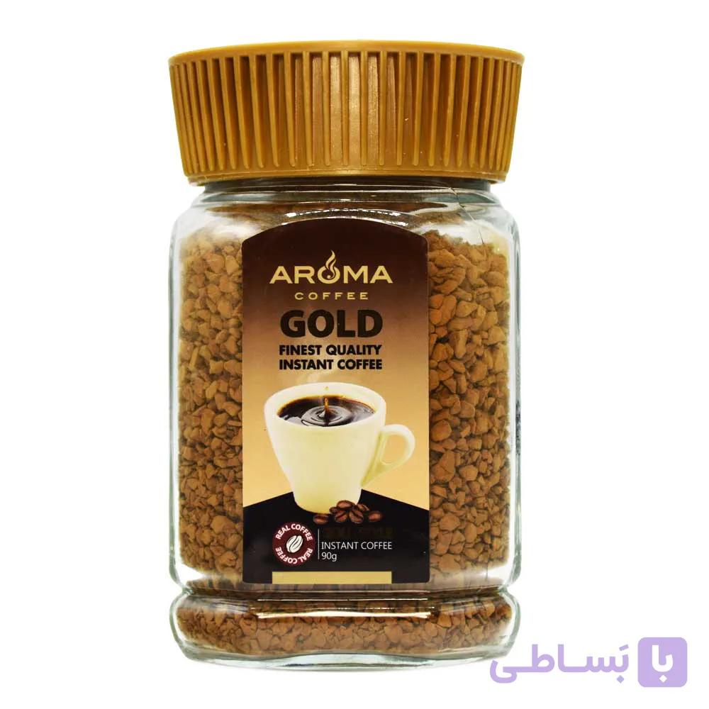 قهوه فوری طلایی آروما AROMA وزن 90 گرم