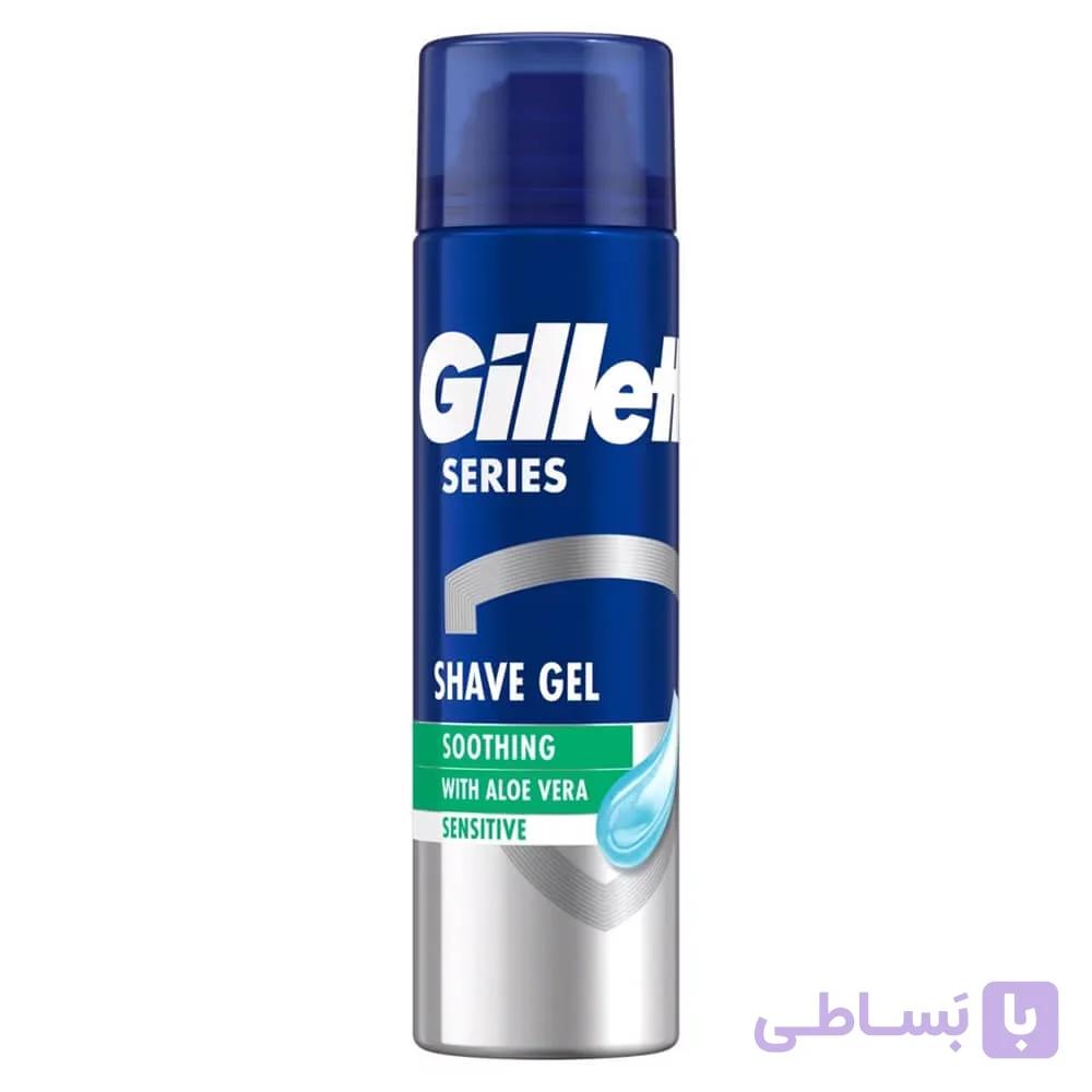 ژل اصلاح ژیلت GILLETTE اصل اروپا مدل آلوئه ورا حجم 200 میلی لیتر