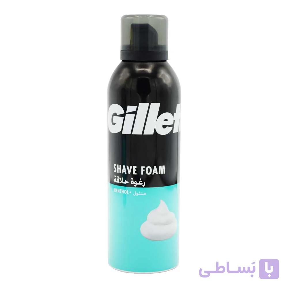فوم اصلاح ژیلت GILLETTE اصل انگلستان مدل Menthol حجم 200 میلی لیتر