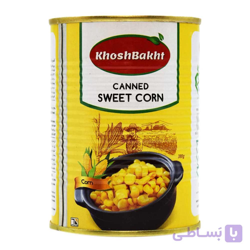 کنسرو ذرت شیرین خوشبخت khoshbakht وزن 380 گرم