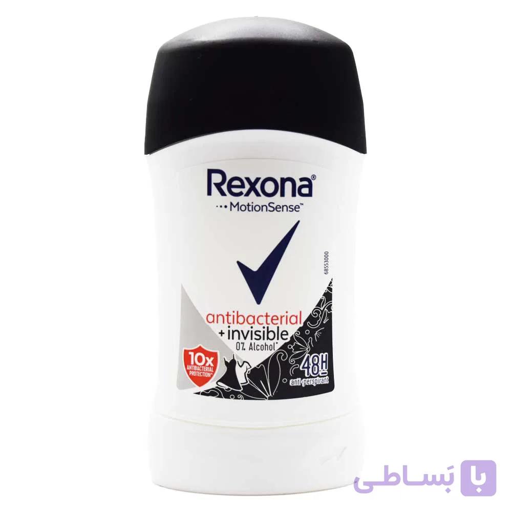 استیک ضد تعریق (مام صابونی) زنانه رکسونا REXONA اصلی مدل Antibacterial Invisible