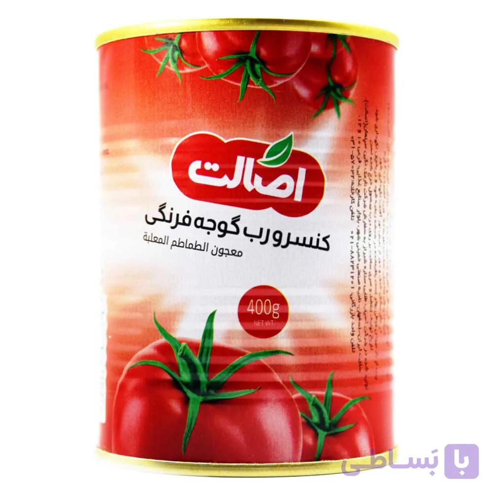 رب گوجه فرنگی اصالت ESALAT وزن 800 گرم (درب آسان باز شو)