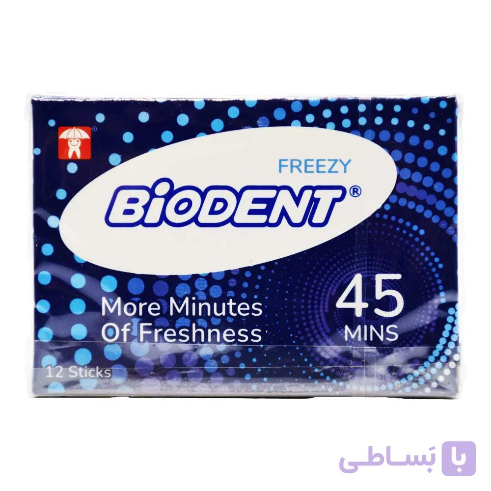 آدامس بدون شکر بایودنت BIODENT با طعم استوایی بسته 12 عددی