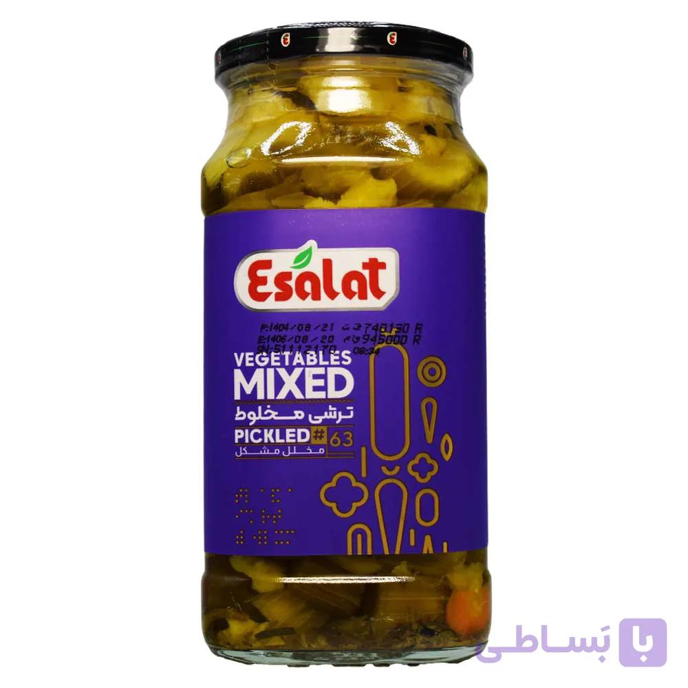 ترشی مخلوط اصالت ESALAT وزن 570 گرم
