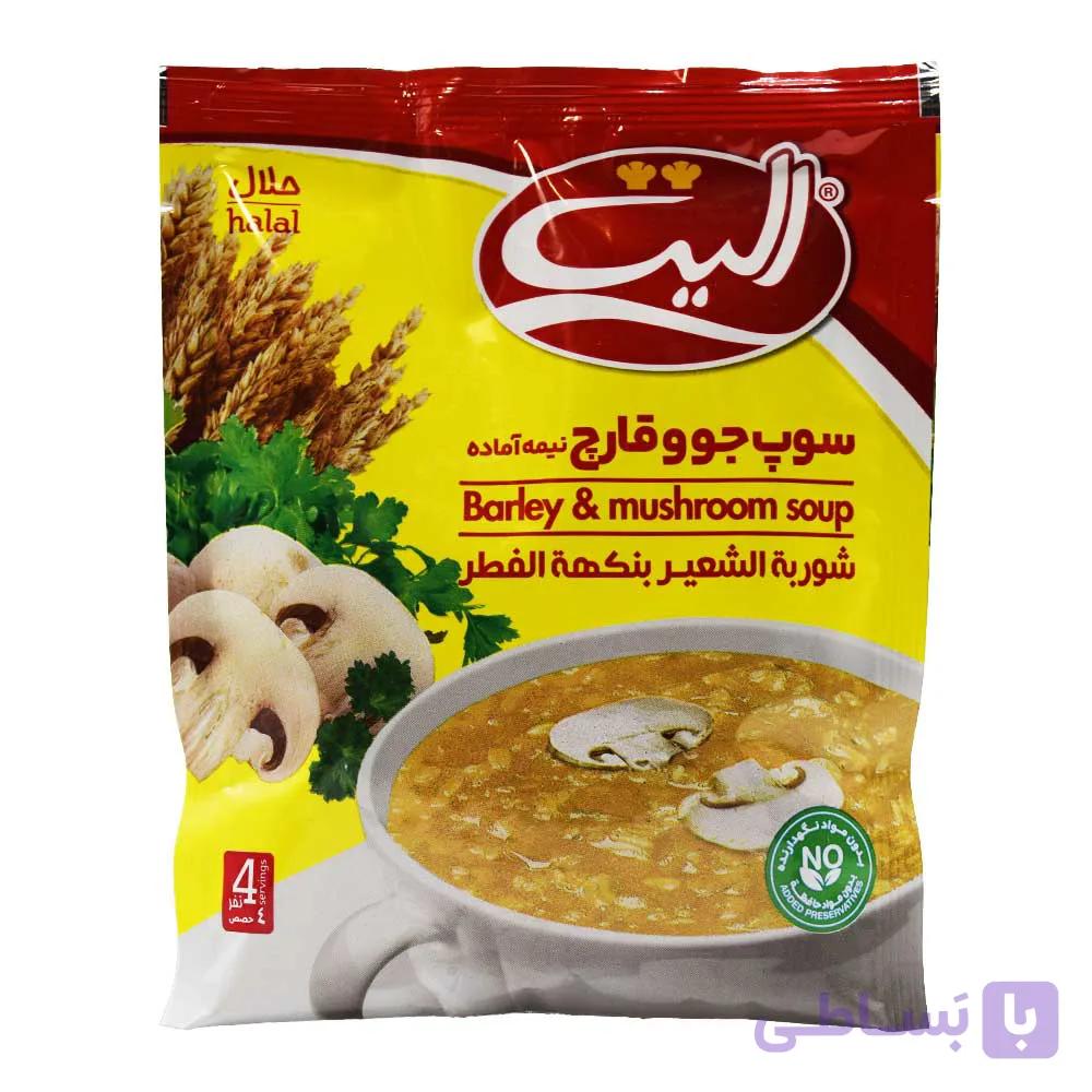سوپ جو و قارچ نیمه آماده الیت ELITE وزن 75 گرم