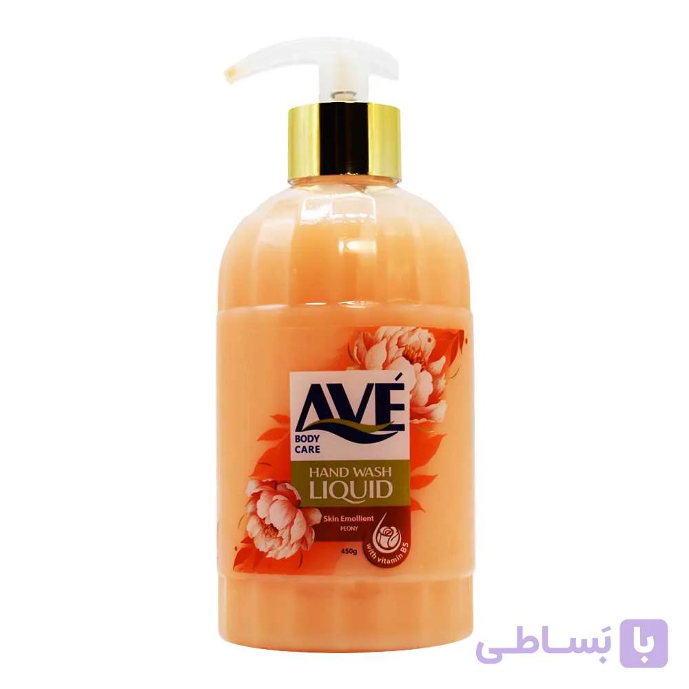 مایع دستشویی مرطوب کننده اوه AVE با رایحه گل پائونیا حجم 450 میلی لیتر