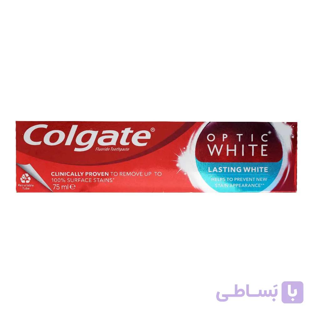 خمیر دندان کلگیت COLGATE اصل لهستان مدل Optic White حجم 75 میلی لیتر