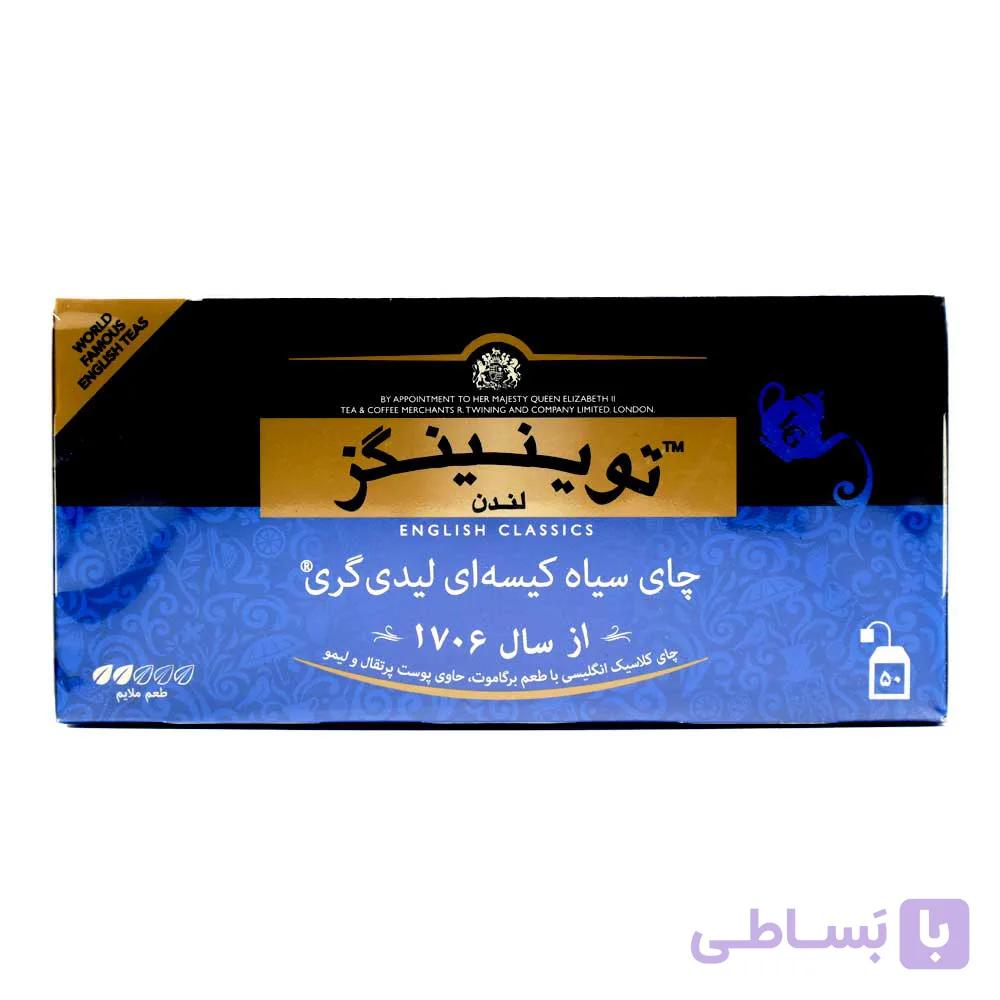 چای سیاه کیسه ای توینینگز TWININGS مدل لیدی گری بسته 25 عددی