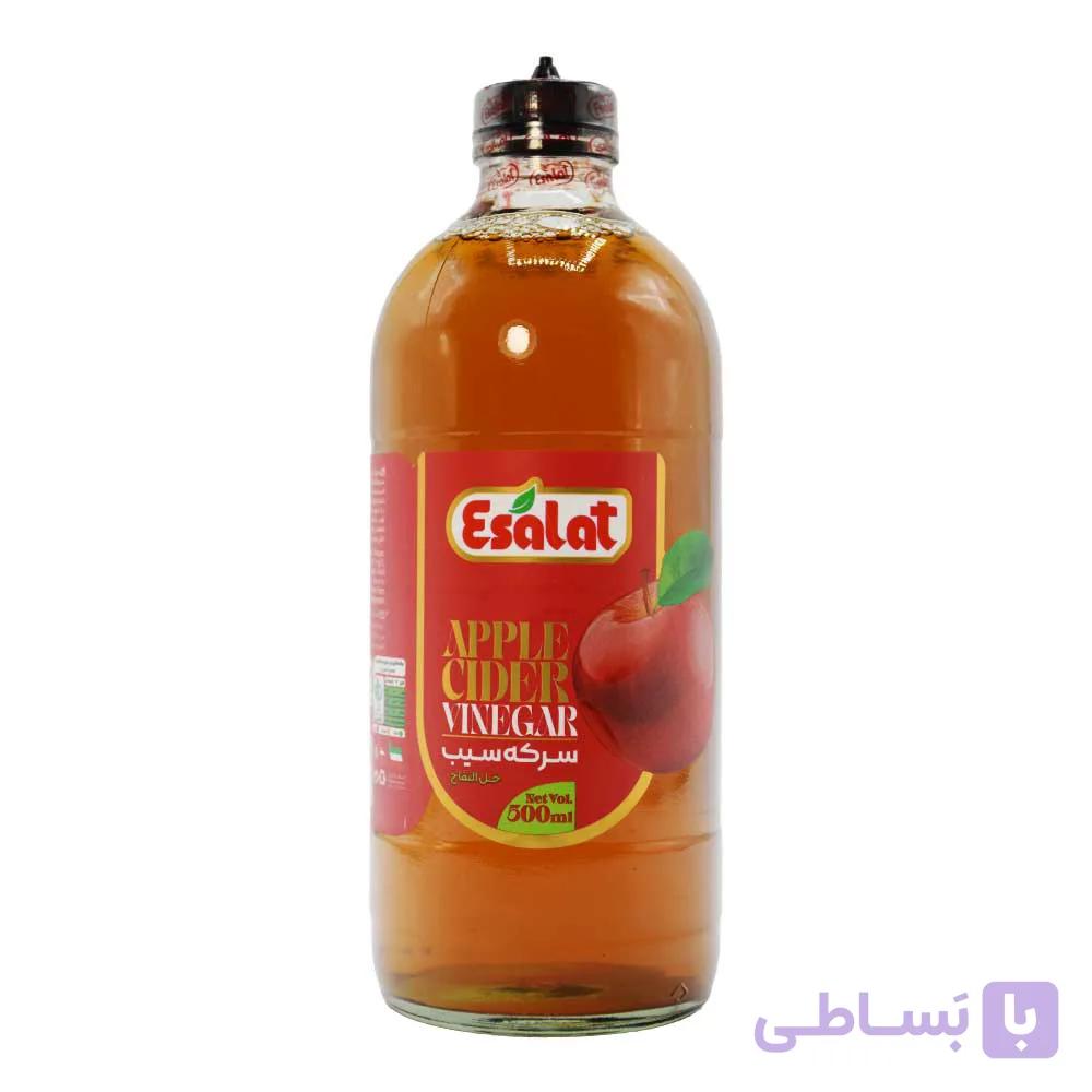 سرکه سیب اصالت ESALAT حجم 500 میلی لیتر
