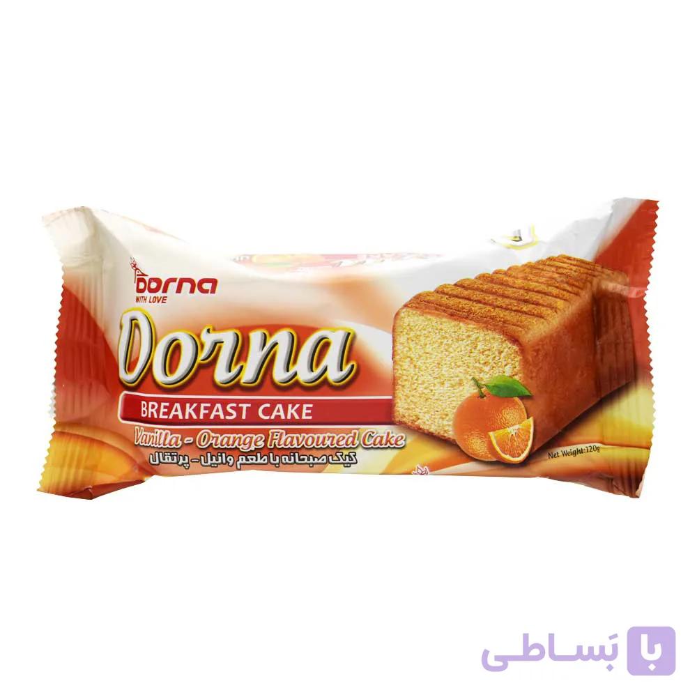 کیک صبحانه درنا DORNA با طعم وانیل پرتقال وزن 120 گرم