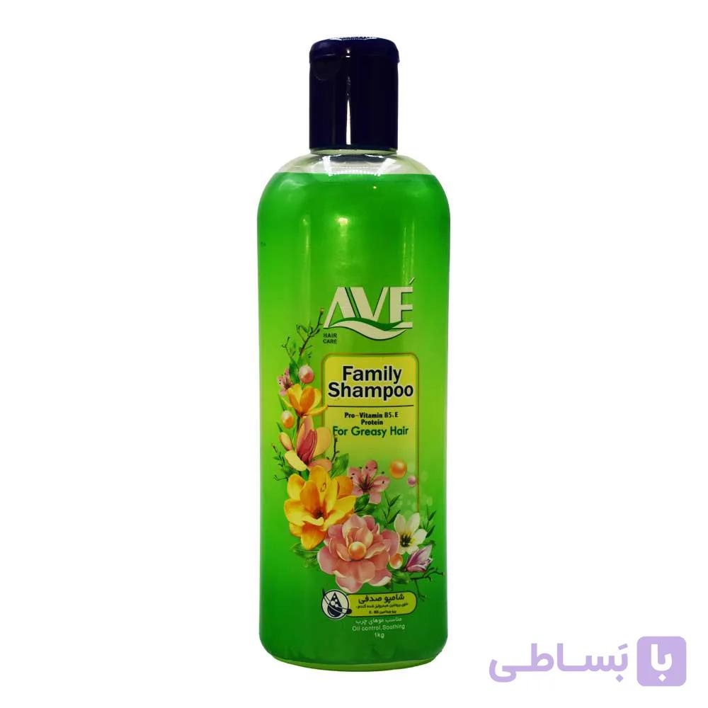 شامپو خانواده صدفی اوه AVE مناسب برای موهای چرب وزن 1000 گرم
