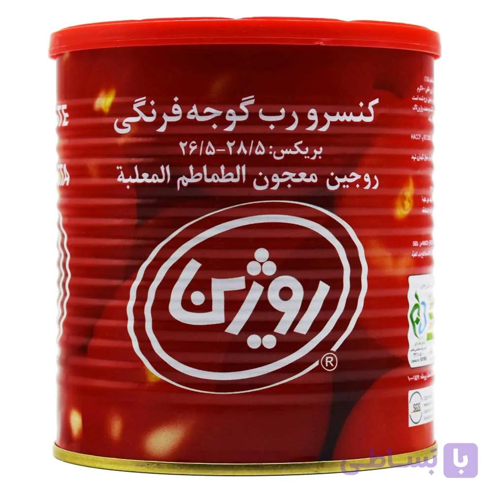 رب گوجه فرنگی روژین 800 گرم (قوطی آسان‌بازشو) — تصویر 1