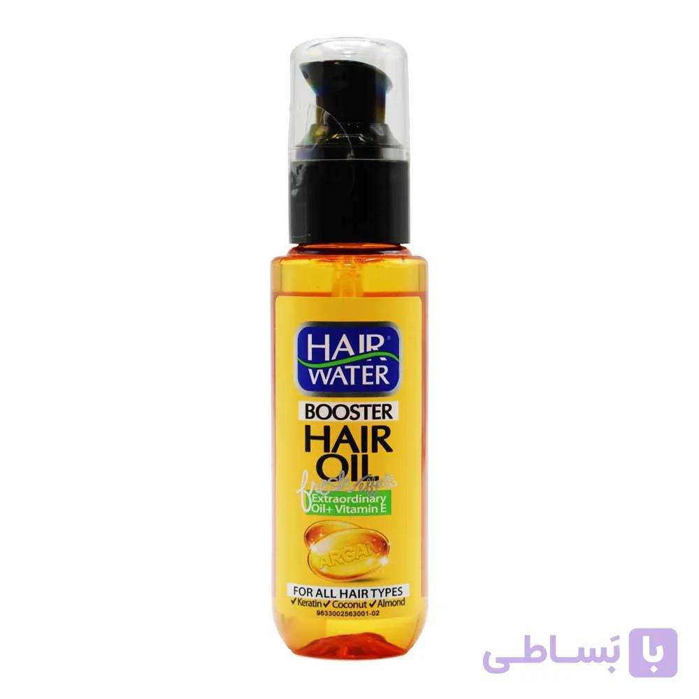 روغن مو هیرواتر HAIR WATER حاوی روغن آرگان و ویتامین E حجم 70 میلی لیتر