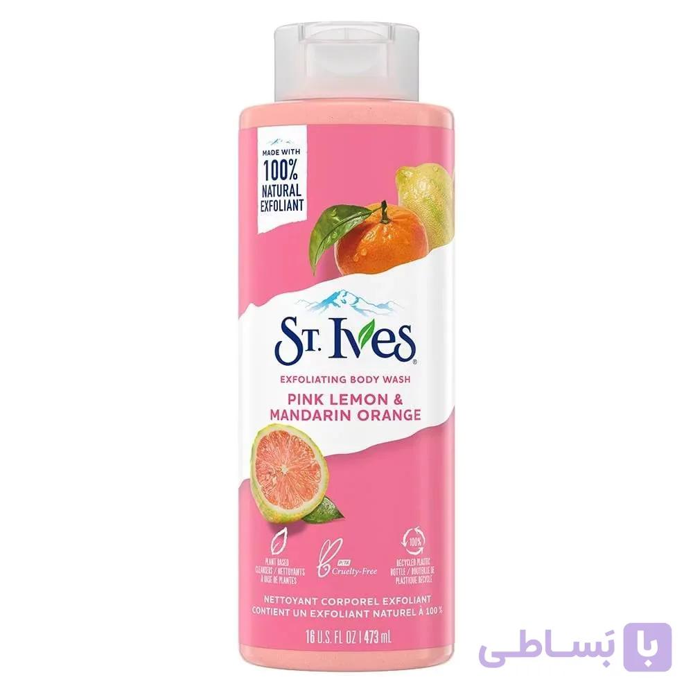 شامپو بدن سینت ایوز ST.IVES اصل آمریکا با رایحه لیمو و پرتقال حجم 473 میلی لیتر