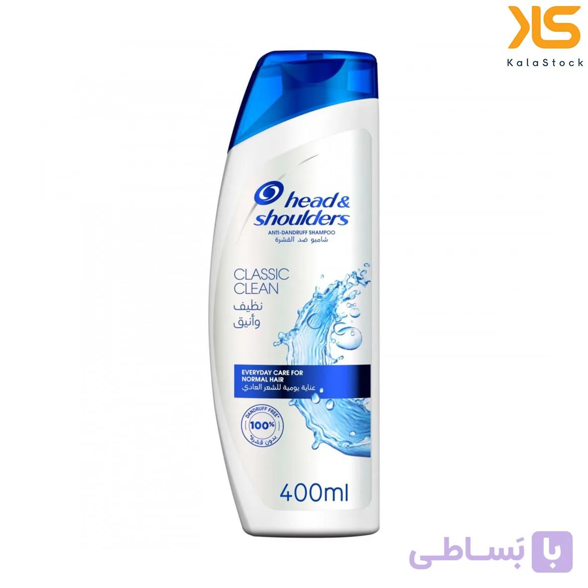 شامپو هد اند شولدرز SHOULDERS اصل عربستان مدل ضد شوره مخصوص موهای معمولی حجم 400 میلی لیتر