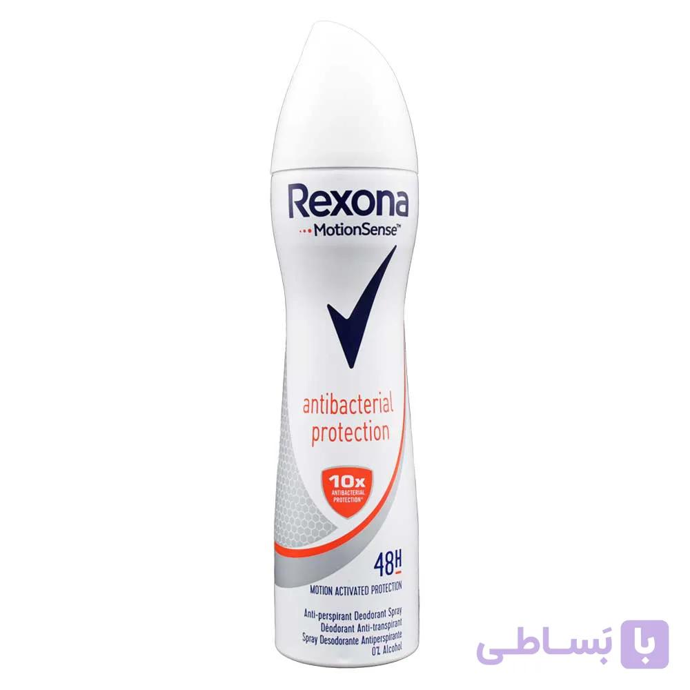 اسپری بدن ضد تعریق رکسونا REXONA اصلی ایتالیایی مدل Anti Bacterial Protection حجم 200 میلی لیتر — تصویر 1
