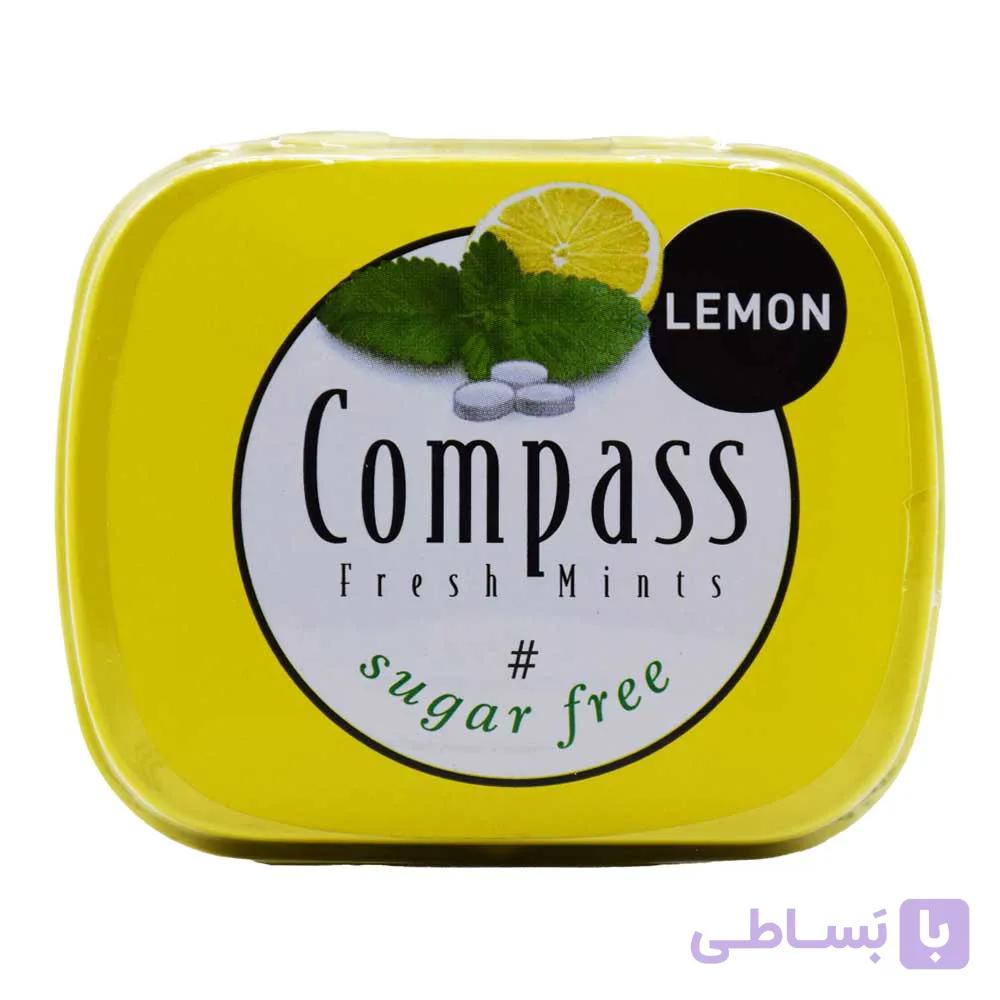 خوش بو کننده دهان کامپس COMPASS اصل آلمان رایحه لیمو بسته 14 گرمی
